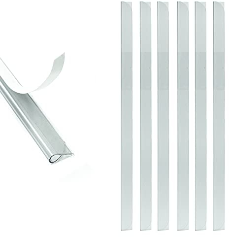 LEO’s - 100 x Klemmschienen selbstklebend Transparent DIN A4 (297 mm) FH 3-4mm für ca. 30 Blatt - Klemmschiene zum Binden von ungelochten Papier Unterlagen & Blattsammlungen - Klemmleiste aus Hart-PVC