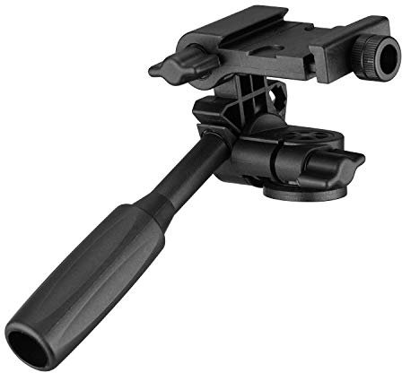 Andoer Testa video treppiede testa fluida a 3 vie, testa girevole a 360°, impugnatura panoramica, piastra a sgancio rapido, universale, 1/4, montaggio per treppiede, 3 kg di carico utile