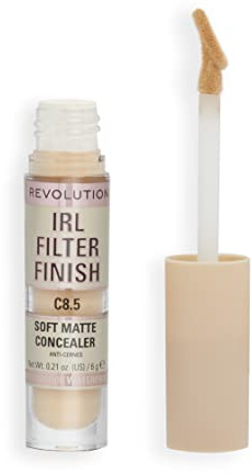 Makeup Revolution, IRL Filter Finish Concealer, Mittlere bis volle Deckkraft, C8.5, 6g