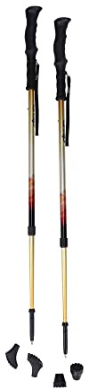 Drive Medical Summit Walking Poles, Adjustable Nordic Walking Poles for Women, Men, Seniors, Trekking Poles, Walking Stick Set with Ergonomic Handles and Two Types of Tips, Mountain Print