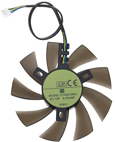 The Lord of the Tools 4 Pin Two Ball Bearing Video Card Cooling Fan 0.5AMP 12V Compatible with Zotac GTX 1060 3GB/1060 Mini Graphic Card Computer Components