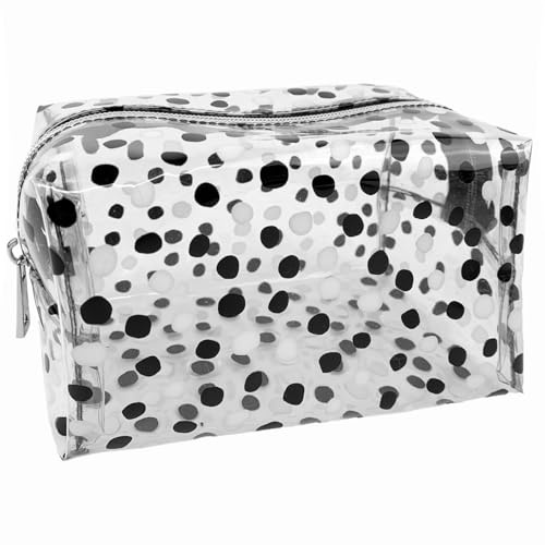 Fashion Stationery Big Pencil Case for Girls Kids Large Black and White Spots School Pencil Cases Large Big Capacity One Main Compartment Storage Case