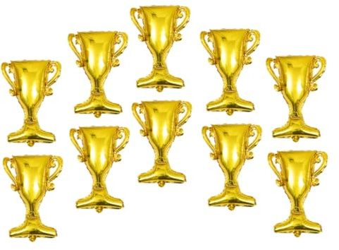 JOINPAYA 10st Graduation Ballongset i Aluminiumfolie Troféformade Ballonger För Festdekorationer Elegant Och Hållbar För Examensfest Födelsedagskalas Och Sportevenemang