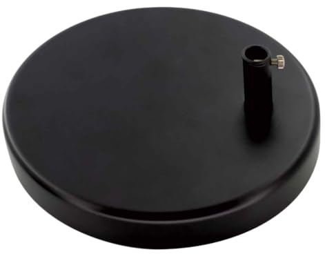 Desk Lamp Base: Round inches Mounting Stand for Desk Lamps,Magnifying Glass with Light,Mic Arm Desk Mount,Swing Arm Desk Lamp,for Home Office,Compatible for lk-1 cl-2 (Black)