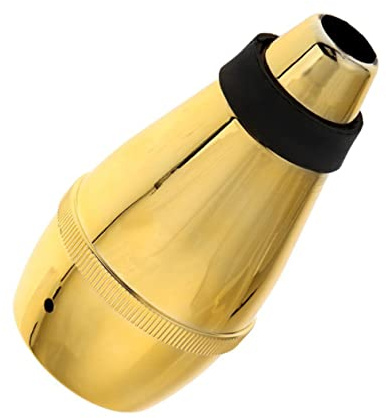 NOLITOY Leichter Trompeten Übungsdämpfer Aus Kunststoff Kompakt Ca 13,5x7x7cm Goldfarbener Übungsschalldämpfer Für Geräuscharme Trompetenpraxis