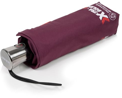 Isotoner Parapluie solide automatique déperlant mini 23cm | Parapluie Xtra Solide antiretournement, automatique, toile recyclée, couverture 100 cm et séchage rapide.