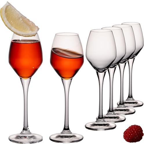 Imperial Rome Lot de 6 verres à liqueur 70 ml – Verre à liqueur avec pied – En verre Crystalline – Passe au lave-vaisselle – Léger et transparent – Forme de tulipe classique