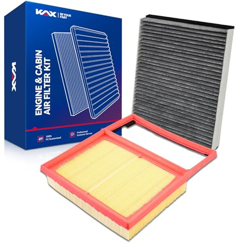 KAX Engine & Cabin Air Filter Kit, Replacement for Ford C-Max 2013-2018, Replace# CA11482 CF11920