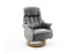 Robas Lund Relaxsessel Calgary Comfort XL elektrisch verstellbar, bis 150 kg belastbar, Echtleder schlammfarben, Gestell Holz natur