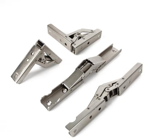 Lot de 4 charnières de porte/étagère pliables à 90 degrés pour table et meubles ﻿