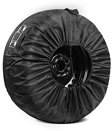 LSGGTIM Reifentasche 19-23 Zoll, 4 Stück Reifenschutzhülle Universal Reifenabdeckung aus Oxford RV Reifenschutzhülle Staubdichte Abdeckungen mit Kordelzug Ersatzradabdeckungen für Auto SUV Wohnmobile