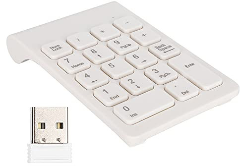 Tastierino Numerico Wireless, Tastierino Numerico Ergonomico Tastierino Numerico 18 Tasti Tastiera Numerica Portatile USB da 2,4 GHz per contabilità Finanziaria, per PC Desktop