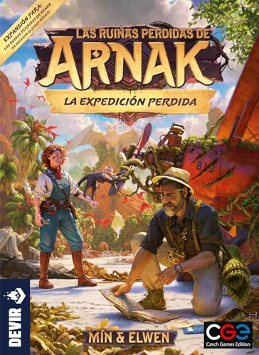 Devir - Arnaks förlorade ruiner: Den förlorade expeditionen, brädspel, strategi brädspel, spel med vänner (BGRUNAKPESP)