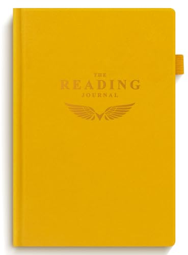 SIMVIA Läsdagbok - Elegant bokjournal läsningslogg för recensioner och läsframstegsspårning - Omtänksam present till bokälskare och läsare - 110 bokrecensioner (gul)