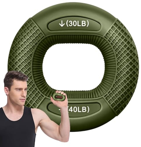 Samuliy Anneaux de Force de préhension, Anneau de préhension en Silicone | Entraîneur d'extenseur de Doigt de Pince à Main en Silicone avec 2 Niveaux de résistance - Poignées de Bras de Musculation