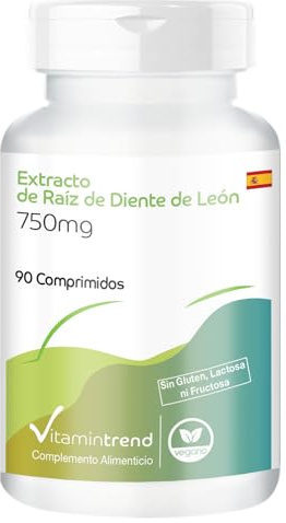 Vitamintrend Löwenzahn Extrakt 750mg, 90 Tabletten, hochdosiert 10:1 Löwenzahnwurzelextrakt, Nahrungsergänzungsmittel vegan ohne Magnesiumstearat, in Deutschland hergestellt