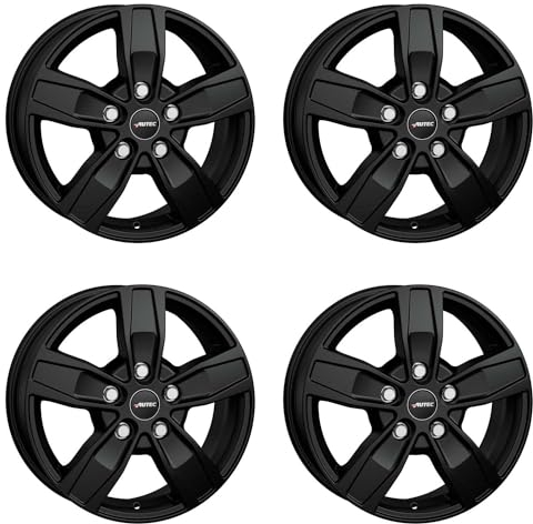 4x AUTEC Felgen Alufelgen QUANTRO 6.5x16 ET66 5x118 Schwarz matt kompatibel mit Fiat Ducato