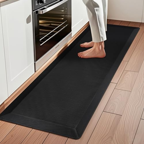 Anti Fatigue Kitchen Mats for Floor, 9/10 Extra Thick Cushioned Standing Desk Mat, Comfort Memory Foam Ergonomic Kitchen Rugs and Mats Non-Slip Waterproof for Office, Kitchen, Sink, 20 x 48