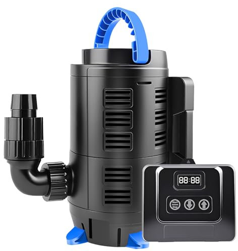 Forever Speed Pompe de bassin pour extérieur réglable 80W Eco Motor Pompe de cours d'eau 8000 L/h avec contrôleur multifonctionnel pour bassin de jardin, vivier, fontaine