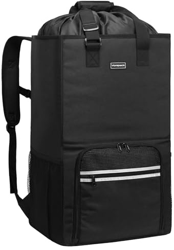 Vorspack Laundry Bag Backpack - Extra Large Laundry Bags with Shoulder Straps Heavy-duty 2 in 1 Laundry Hamper Basket for College Dorm Camp Laundromat Room Essentials - Black
