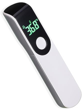 YAOYYG Thermomètre Frontal, Bebe et Adultes, Écran LCD, thermometre frontal infrarouge, Lecture Instantanée, ℃ / ℉, Thermometre Numérique, précis Instantané à l'opération Simple (Blanc)