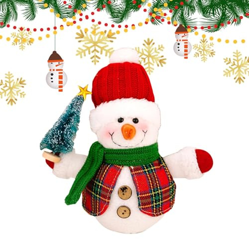 Figure natalizie | pupazzo di neve con illuminazione per centrotavola - statuette di Natale, per caminetto, festa invernale, casa, vacanze, scrivania interna