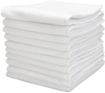 Tapis Fibre Blanche 3 Couches 10 Pièces pour Bébé Imperméable Urine