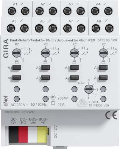 Gira 543500 Funk Schalt Jalousieaktor REG eNet
