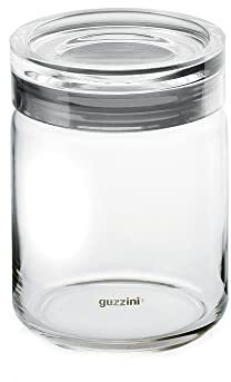 Guzzini Barattolo L Kitchen Active Design, Grigio Cielo, 10.5 x h16.5 cm