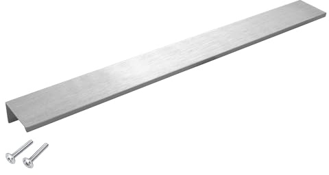Set di 5 maniglie di profilo per mobili in alluminio SEARL 330 mm Aspetto Acciaio Inox Maniglia per Cassetti Maniglia da Cucina di SOTECH