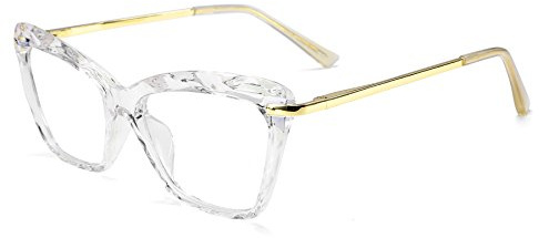 FEISEDY Cat Eye Glasses Frame Clear Lenses Lightweight Eyewear for Women B2440