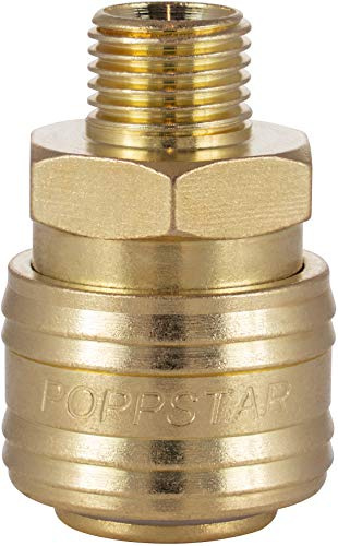 Poppstar Schnellkupplung Druckluft NW 7,2 mit 1/4 Zoll Außengewinde für Druckluft-Anschluss