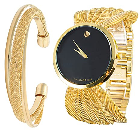 Baojulong Elegante juego de reloj y pulsera para mujer, regalos del día de la madre para mamá, esposa, regalos de cumpleaños para mujeres, hermana, novia, regalos del día de San Valentín para ella