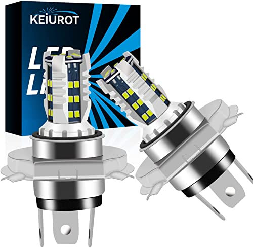 Keiurot H4 LED Headlight Bulb Motorcycle HS1 HB2 9003 LED Headlight Bulb For Motorcycle Headlights High and Low Hi/Lo Beam 30SMD 2016 LED Chips White, Pack of 2