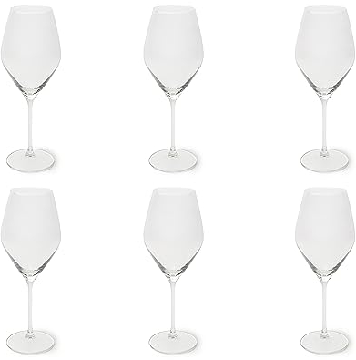Excelsa Asti Set 6 Calici da Vino, Trasparenti, Vetro Soffiato, Capacità 470 Ml.