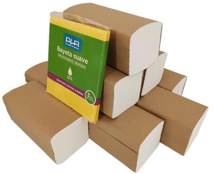 HO Higiene Online | Toalla Papel Secamanos Tejido Zig Zag | Laminadas Doble Capa | Toallas 100% Celulosa | 9 Paquetes de 150 Unidades (1350 Unidades + Bayeta)