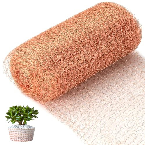 CLIUNT Filet Anti Limaces et Escargots, 12,7 cm x 9 m Filet Cuivre Anti Limace, Ruban de Cuivre Contre Les Escargots, Protection des Plantes pour Chauve-Souris, Oiseaux, escargots, Pigeons, extérieur