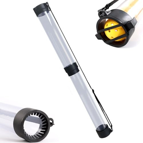 Tuxxjzm Tubo de Pelota de Tenis, Portador de Tubo de Pelota de Tenis, Parte de Recogida de Pickleball de Gran Capacidad con Correa para el Hombro para operadores de Campo de conducción de