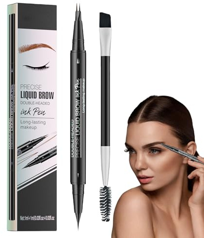 Rotulador de cejas, pincel preciso de doble punta, para maquillaje de ojos, para madres, damas, niñas, novias, citas, viajes, fotografía