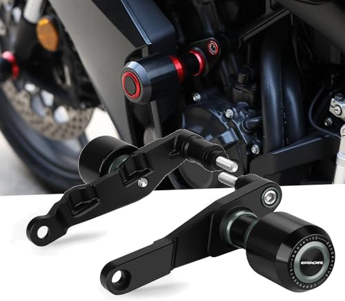 Super Vici Motorcykel fallskydd kompatibel med CB650R/CBR650R E-CLUTCH 2024 2025+ antikollisions-fallskydd, fallkuddar, krashpad tillbehör cb cbr 650 r e koppling grå