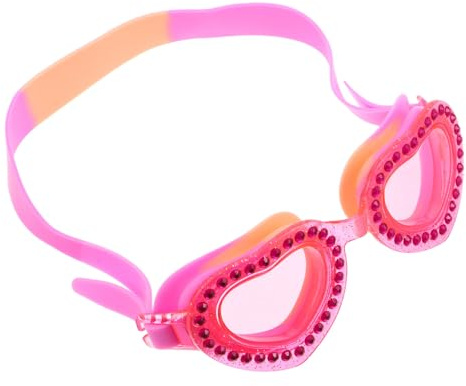 Lunettes de Natation pour Garçon et Filles Cœur, Anti-buée, Étanches | PC et Joint Silicone, pour Tout-petits et Jeunes, Usage Piscine et Compétition, Ornements Décoratifs