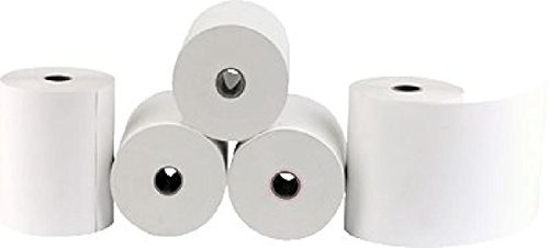 Exacompta 5765120V - Rollos de papel para caja registradora (57 x 65 x 12 mm, 40 m, 5 unidades), color blanco