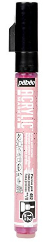 Pébéo 201452 Marqueur acrylique Pointe ronde 1,2mm Rose précieux