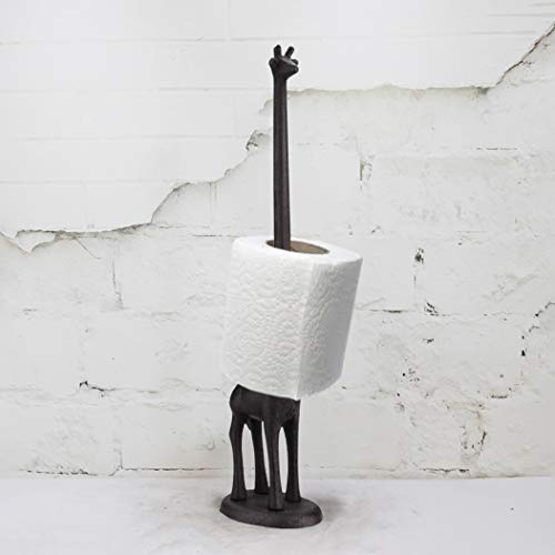 HomeZone Black Toilet Roll Holder Free Standing Long Neck Giraffe Bathroom Toilet Tissue Paper Rolls Holder Animal Toilet Roll Storage for Kitchen Living Room Home Office Toilet Decor Accessories