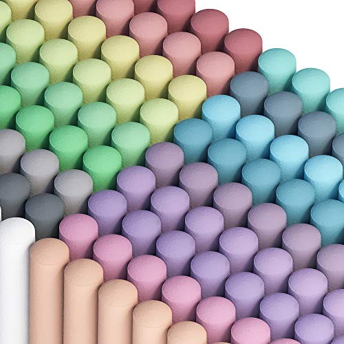 feela 162PCS Craies de Trottoir, 18 Couleurs Craies de Rue Multicolores, Craie Extérieure pour Peindre sur le Trottoir, Tableau Noir pour Ecole, Famille