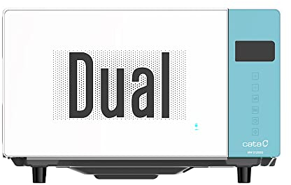 MM 5120DG Blue - Mikrowelle in Weiß und Blau - Freistehendes Modell - 700 W mit 5 Leistungsstufen und 800 Watt Grill - Timer bis zu 30 Minuten - Mikrowelle mit 20 L Fassungsvermögen - Cata