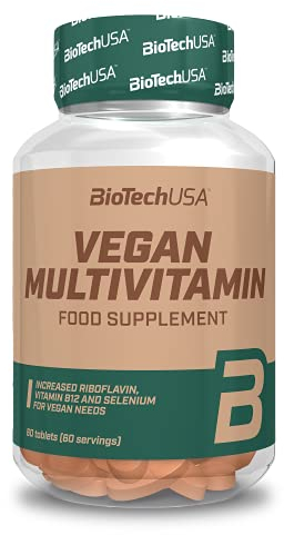 BioTechUSA Vegan Multivitamin, Nahrungsergänzungstabletten mit Vitaminen und Mineralstoffen, 60 Tabletten