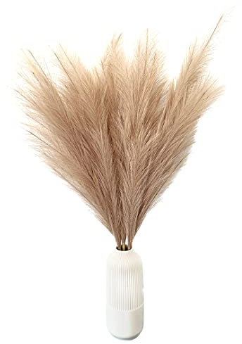 Generisch Lot de 3 herbes de la pampa artificielles XXL 100 cm, marron