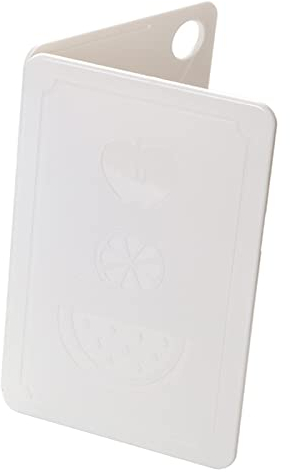 Planche à Découper de Camping Pliable, échelle Inférieure de Planche à Découper en Plastique Pliable Intégralement Formée pour le Pique-nique (Riz Nordique Blanc 20x12.5x0.8cm)