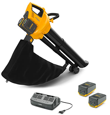 STIGA SVS 100e 3in1 Laubsauger, Laubbläser, Häcksler mit 2x 20V (4Ah) Akku und Ladegerät